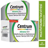 Centrum Advance +50 Yaş Üstü Multivitamin İçeren Takviye Edici Gıda