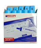 EDDİNG FOSFORLU KALEM 344 MAVİ RENK 10 LU KUTU