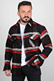 Erkek Kalın Slim Fit Yün Gömlek Edw003
