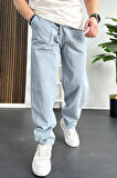 Erkek Baggy Kalıp Pantolon Açık Mavi Edw130