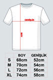 Erkek Oversize %100 Pamuk Baskılı T-shirt Mavi Edw159