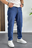 Erkek Boyfriend Premium Düz Jean Pantolon Lacivert Edw183