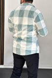Erkek Slim Fit Polar Gömlek Yeşil Edw227