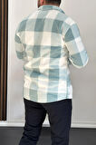 Erkek Slim Fit Polar Gömlek Yeşil Edw227
