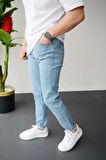 Erkek Açık Mavi Slim Fit Jean Pantolon JRY01