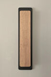 Ahşap Pilli Aplik Duvar Aydınlatması ( Açıkmeşe - Siyah) Günışığı 1 Adet