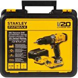 STANLEY SCD718D2K 18V 2.0 AH V20 Lİ-ON ÇİFT AKÜLÜ DARBELİ MATKAP