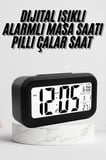 Dijital Masa Saati Termometre Takvim Led Ekran Pilli Ev Ofis Masası