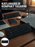 Kablosuz Katlanabilir Bluetooth Klavye Telefon Tablet Bilgisayar Uyumlu