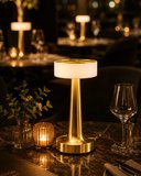 Şarjlı Gold Mantar Masa Lambası Dimmer Ayarlı Kablosuz LED Lamba