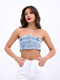 6817 KOT CROP-MAVİ