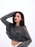 3958 TRİKO FİLE BOLERO-ANTRASİT