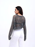 3958 TRİKO FİLE BOLERO-ANTRASİT