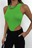 Pencere Detay Yüzücü Bodysuit