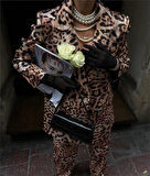 LEOPAR CEKET - PANTOLON TAKIM  SATEN - Leopar