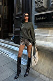 Gümüş Taşlı Sweatshirt 8052