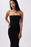Straplez Dantel Maxi Elbise