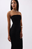 Straplez Dantel Maxi Elbise