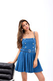 7363 KOT ELBİSE-MAVİ