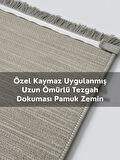 Pamuk Dokuma Taban Kaymaz Yıkanabilir Sisal Desenli  Salon Halısı Mutfak Halısı Koridor Halısı