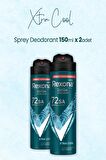Rexona Men Xtra Cool 72 Saat Erkek Sprey Deodorant 2 x 150 ML