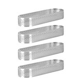 Efe Pastacılık Oval Delikli Tart Kalıbı Paslanmaz Çelik 120 mm 40 mm 20 mm