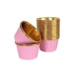 Efe Pastacılık Muffin Kalıbı Pembe Gold Kağıt 25'li