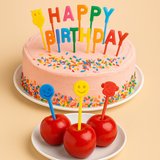 Renkli Figürlü Plastik Lolipop ve Elma Şekeri Çubuğu – Emoji & Hayvan Desenli Doğum Günü Sunum Çubuğu 12’li Paket