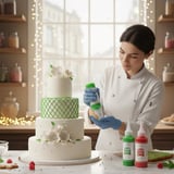 Glazür Cookie Icing Yeşil 150 GR – Kurabiye, Cupcake ve Pasta İçin Hazır Şeker Hamuru Glazürü