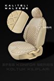 Mitsubishi Space Star Hatcback 2013-2018 Aracınıza Uyumlu Koltuk Kılıfı Jakar Deri Bej