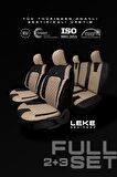 Hyundai Tuscon Elite Suv 2021 3 Parça Bütün Aracınıza Uyumlu Koltuk Kılıfı Luxe Serisi Bej Siyah
