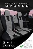 Bmw 3 Serisi E90 Sedan 2005-2012 Aracınıza Uyumlu Koltuk Kılıfı Jakar Deri Gri