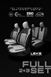 Wolkswagen Polo Tridline Hatchback 2012-2017 Aracınıza Uyumlu Koltuk Kılıfı Luxe Serisi Gri