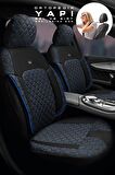 Hyundai Tuscon Elite Suv 2021 3 Parça Bütün Aracınıza Uyumlu Koltuk Kılıfı Luxe Serisi Siyah Mavi