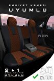 Ford Fiesta Hachback 2005-2008 Aracınıza Uyumlu Koltuk Kılıfı Jakar Deri Taba