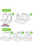 Ford Fiesta Hachback 2005-2008 Aracınıza Uyumlu Koltuk Kılıfı Jakar Deri Taba