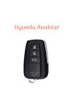Toyota C-hr Corolla Rav4 Land Cruiser Anahtar Kılıfı 3 Tuşlu Logo Yeri Arka Olan Model Uyumlu