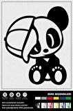 ŞAPKALI PANDA STICKER 10 x 12 cm