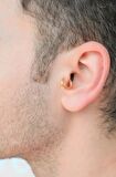 Erkek Çelik Halka Piercing Tragus Helix Kıkırdak 8 mm Gold