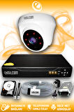 ELITCAM 1 Kameralı Dome 1 İç Kamera Set 320 GB HDD Full HD Gece Görüşlü Güvenlik Kamerası Sistemi