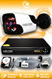 ELITCAM 1 Kameralı Panda 1 Dış Kamera Set 500 GB HDD Full HD Gece Görüşlü Güvenlik Kamerası Sistemi