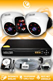 ELITCAM 3 Kameralı Panda 2 İç Kamera Set 320 GB HDD Full HD Gece Görüşlü Güvenlik Kamerası Sistemi