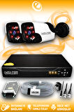 ELITCAM 2 Kameralı Panda 2 Dış Kamera Set HDD'siz Full HD Gece Görüşlü Güvenlik Kamerası Sistemi