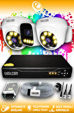 ELITCAM 3 Kameralı Zebra 2 İç Kamera Set HDD'siz Full HD Renkli Gece Görüşlü Güvenlik Kamerası Sistemi
