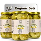 3'lü Kesme Enginar Konserve - Yarma Enginar Kalbi (Yemeğe Hazır) - 3 Adet * 650 Gr.