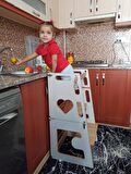 Katlanır Çok Amaçlı Mama Sandalyesi Beyaz