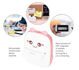 Taşınabilir Portatif Mini Cep Yazıcı Bluetooth Bağlantılı Telefon Bilgisayar Ve Tablet Uyumlu