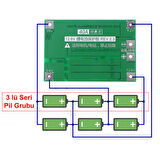 3S 40A Lityum Batarya BMS Koruma Kartı Enhanced Pil Li-ion 18650 12.6V