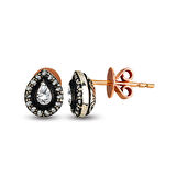 0.29 Ct Elmas Zümrüt Küpe EK11