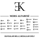 Kararmaz Hematit Doğal Taş Mors Alfabesi Örgülü Bileklik Silver Renk - İki Adet Bileklik